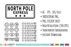 Holiday clipart set featuring cohesive winter illustrations