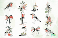 Festive Winter Watercolor Clipart Product Image 3