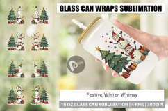 Festive Winter Whimsy Glass Can Product Image 1