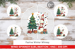 Festive Winter Whimsy Wind Spinner Product Image 1