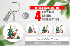 Festive Winter Whimsy Keychain Product Image 1