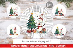 Festive Winter Whimsy Wind Spinner Product Image 1