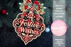 Festive Wishes Arabesque Ornament SVG Product Image 1