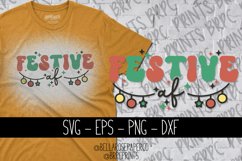 Festive AF | Retro | Christmas Holiday SVG Product Image 1