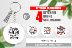 Fed Up Holiday Quotes Keychain Product Image 1