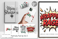 Fed Up Holiday Quotes Digital Paper Product Image 1