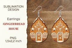 Christmas Gingerbread | Earring Teardrop | Sublimation Desig Product Image 1