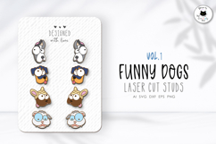 Funny Dog Stud Earrings Vol.1 | Dog Earrings Laser Cut Product Image 1