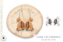 Animal Earrings Laser Cut Vol.1 | Glowforge Earrings SVG Product Image 2