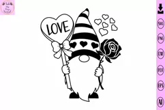 Valentine Gnome Svg Valentine Svg Gnome Svg Product Image 1