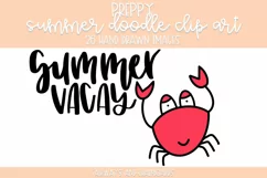 Preppy Summer Doodle Clip Art | Color and Black and White! Product Image 2