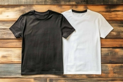 Black and White T-Shirt Mockup | Gildan T-shirts Product Image 1