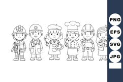 Diverse Children Wearing Different Profession Costumes Inclu Product Image 1