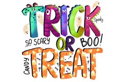 Trick or treat png | Halloween clipart Product Image 1