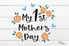 My First Mothers day. Mothers Day SVG. Mom SVG. Mother's Day Product Image 2