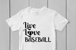 Live Love Baseball - Baseball SVG EPS DXF PNG Cutting Files Product Image 2