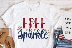 Free To Sparkle, Women Tshirt, Independence Day, 4th Of July Product Image 1