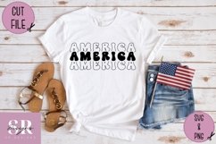 America stacked word| vinyl cutting | July 4th t-shirt print Product Image 5