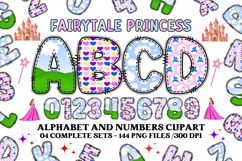 Fairytale Princess Alphabet png, fairytale letters doodle Product Image 1