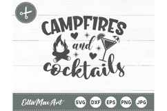 Campfires and Cocktails SVG, camping svg, Camping Quote Svg Product Image 2
