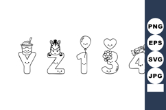 Alphabet characters with cartoon faces and animal designs fo Product Image 1