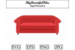 couch SVG - Cute furniture SVG, EPS, PNG and JPG Product Image 1