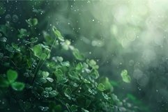 Enchanted clover field with morning dew Product Image 1