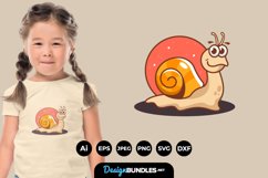 Cute Snail for Kids T-Shirt Design Product Image 1