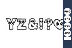 Cute kawaii style letters Y Z ampersand exclamation question Product Image 1