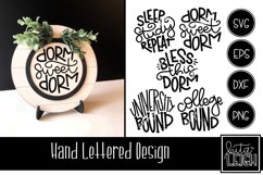 Round College Dorm Sign | Hand Lettered University Quotes Product Image 1