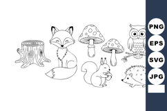 Forest Animals and Nature Elements Including Fox, Squirrel, Product Image 1