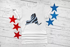 Political divisions of the US. Denim and leather zebra print Product Image 3
