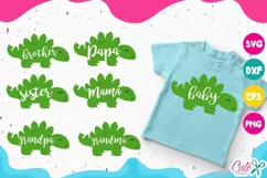 Dinosaur Family svg, Papa dinosaur, Baby dinosaur Product Image 1