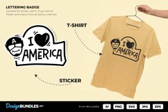 America Badge Lettering Product Image 1