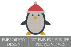 Penguin Machine Embroidery Design Product Image 1