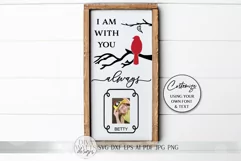 I Am With You Always Cardinal SVG | Farmhouse Memorial Sign Product Image 2