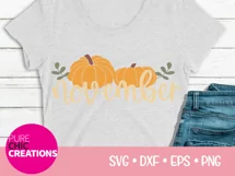 Fall SVG|November|Fall Month SVG|SVG DXF PNG EPS Product Image 2