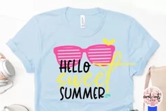 Hello sweet summer - Summer SVG EPS DXF PNG Cut File Product Image 3