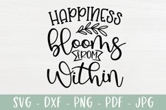 Happiness Blooms From Within - Inspirational Farmhouse Sign Product Image 2