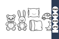 Teddy bear and bunny stuffed animals with pillow blanket toy Product Image 1