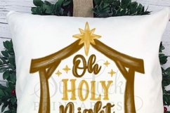 Oh Holy Night Christmas printable sublimation design Product Image 2