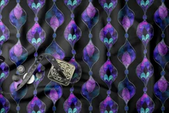 Purple Stained glass digital paper - 4 x seamless patterns Product Image 2