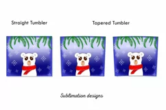 Polar bear tumbler design,20 oz skinny tumbler sublimation Product Image 2