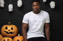 Halloween T Shirt Mockup Male, White T-Shirt Mockup, d22 Product Image 2