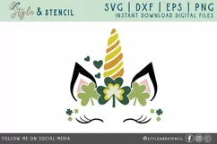 St. Pattys Unicorn SVG - SVG, PNG, EPS, DXF, Cut File Product Image 2
