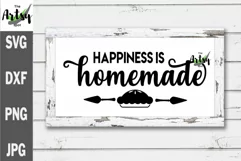 Happiness is Homemade, Noodle board svg, Noodle board decal Product Image 1