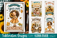 Sunflower Kitchen Towels PNG Sublimation Designs 4 Files Product Image 3