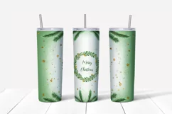 Merry Christmas Tumbler Sublimation,Skinny tumbler wrap Product Image 2