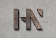 Wooden 3D Logo Mockup Product Image 1