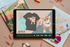 Cute Dog Vector Illustration | Akita Product Image 7